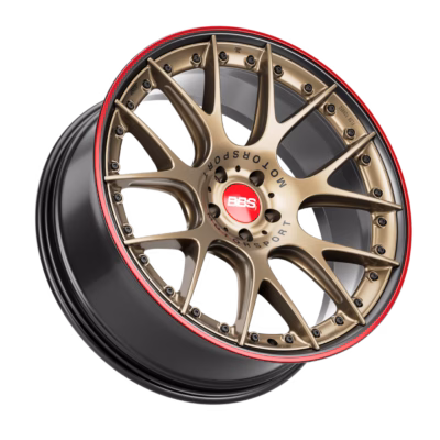 BBS CHR 2 mit roten Felgenrand in Bronze