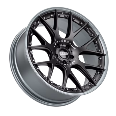 BBS CHR 2 mit schwarzem Stern und Edelstahlfelgenrand